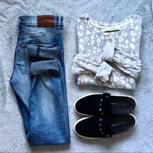 AllSaints Cheetah Print Long Sleeve Top Tee 10